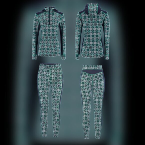 Kari Traa Pants - EUC Kari Traa Rose Heavy 100% Merino Wool Thermal Baselayer Set (Large, Cress)